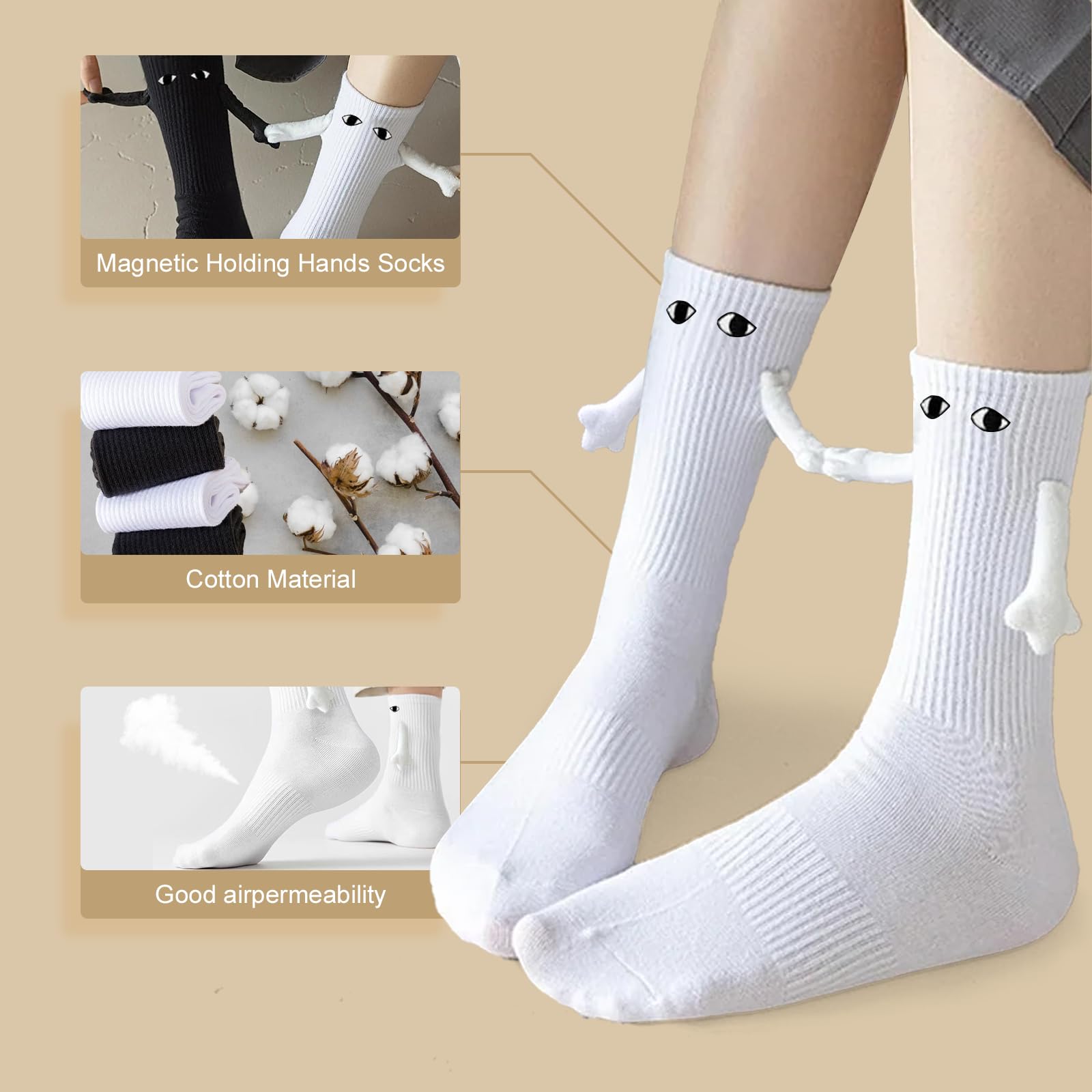 Fun magnetic doll socks