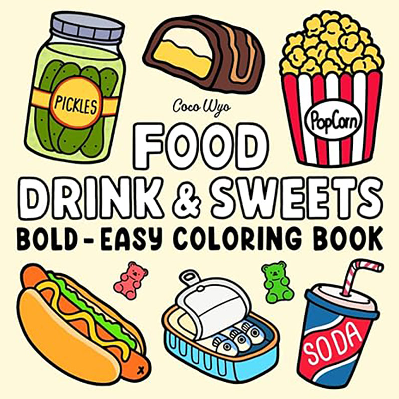 FOOD DRINK & SWEETS COLORING BOOK