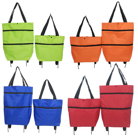 Large capacity wear-resistant shopping bag trolley