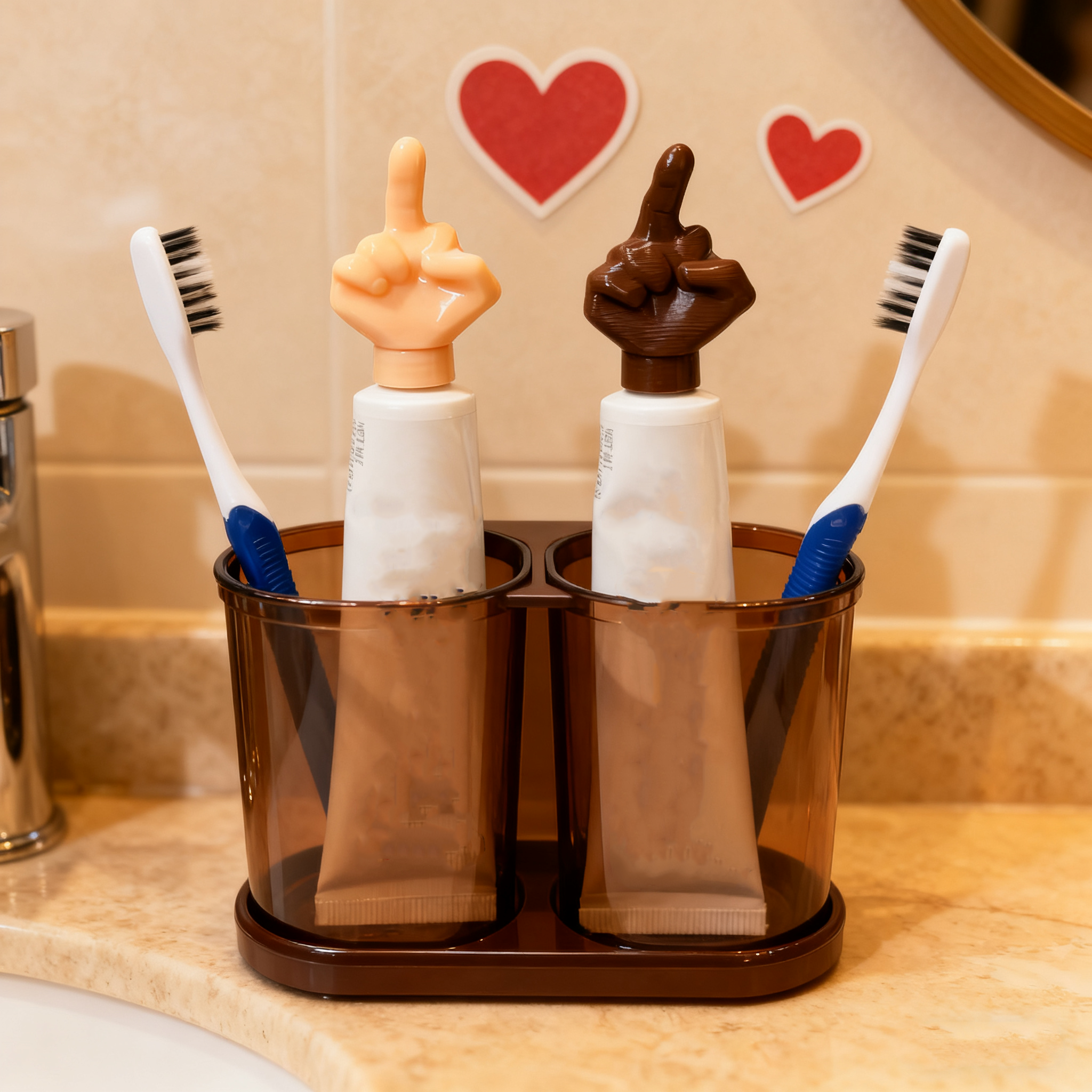 Middle Finger Toothpaste Cap