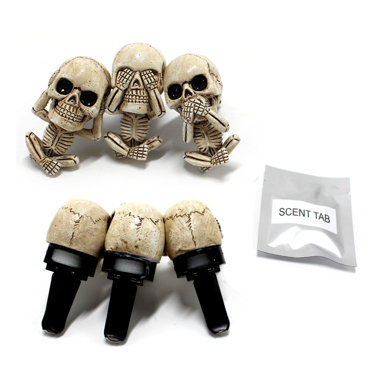 Gothic Skull Car Air Freshener Vent Clip