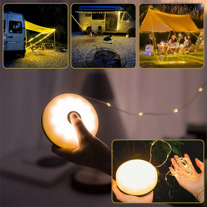 Multifunctional lamp with colorful lighting outdoor camping lamp