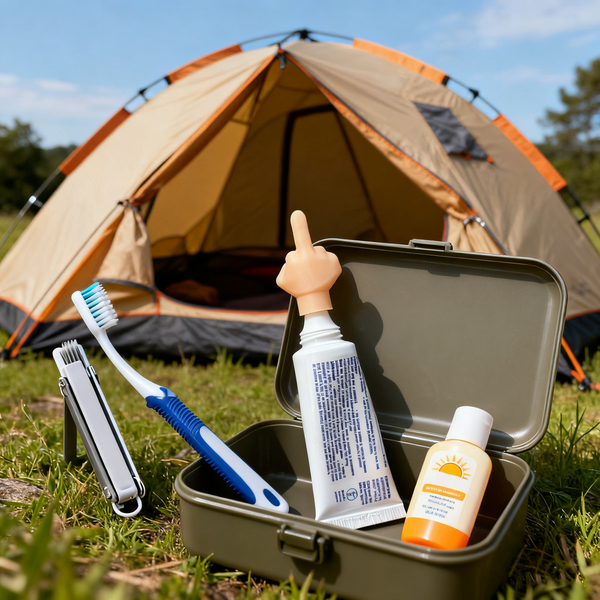 Middle Finger Toothpaste Cap