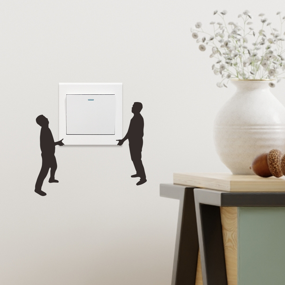 Funny character switch decoration sticker