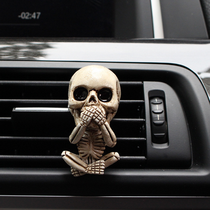 Gothic Skull Car Air Freshener Vent Clip