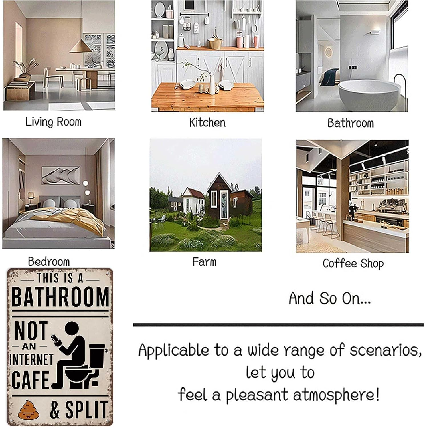 Humorous Bathroom Metal Wall Sticker