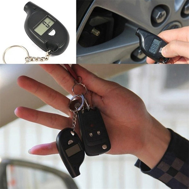 Mini Air Pressure Digital Measurement Keychain Tire Meter