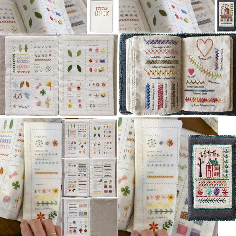 Needlework loose-leaf book Linen stitch book DIY embroidery kit