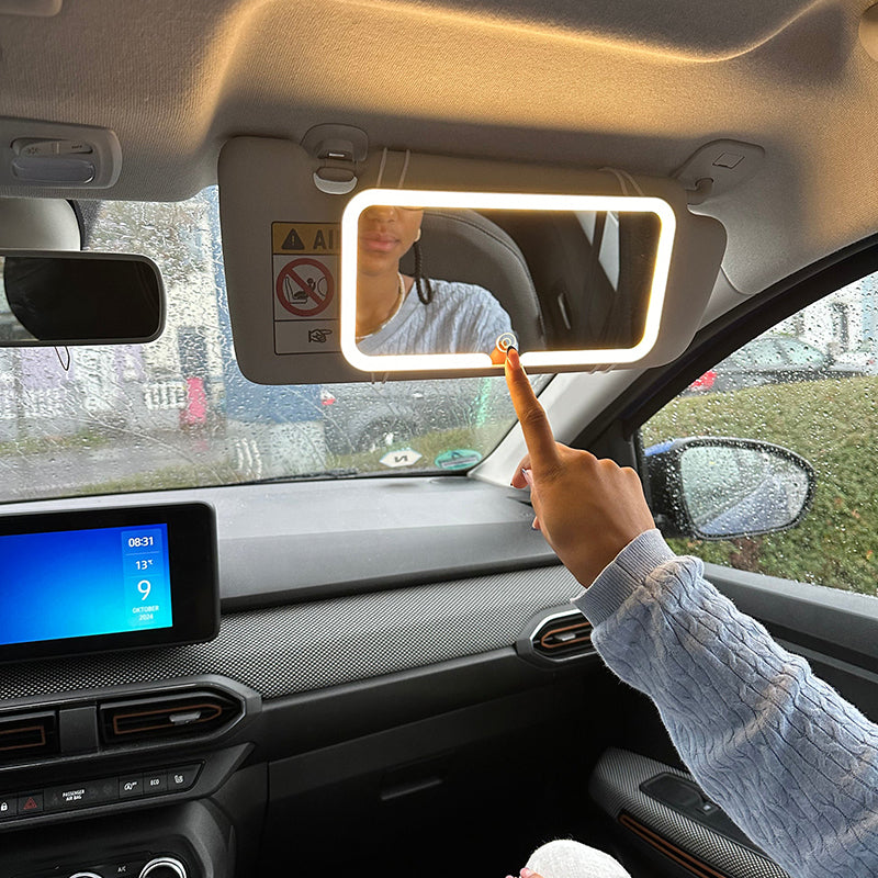 Car sun visor makeup mirror