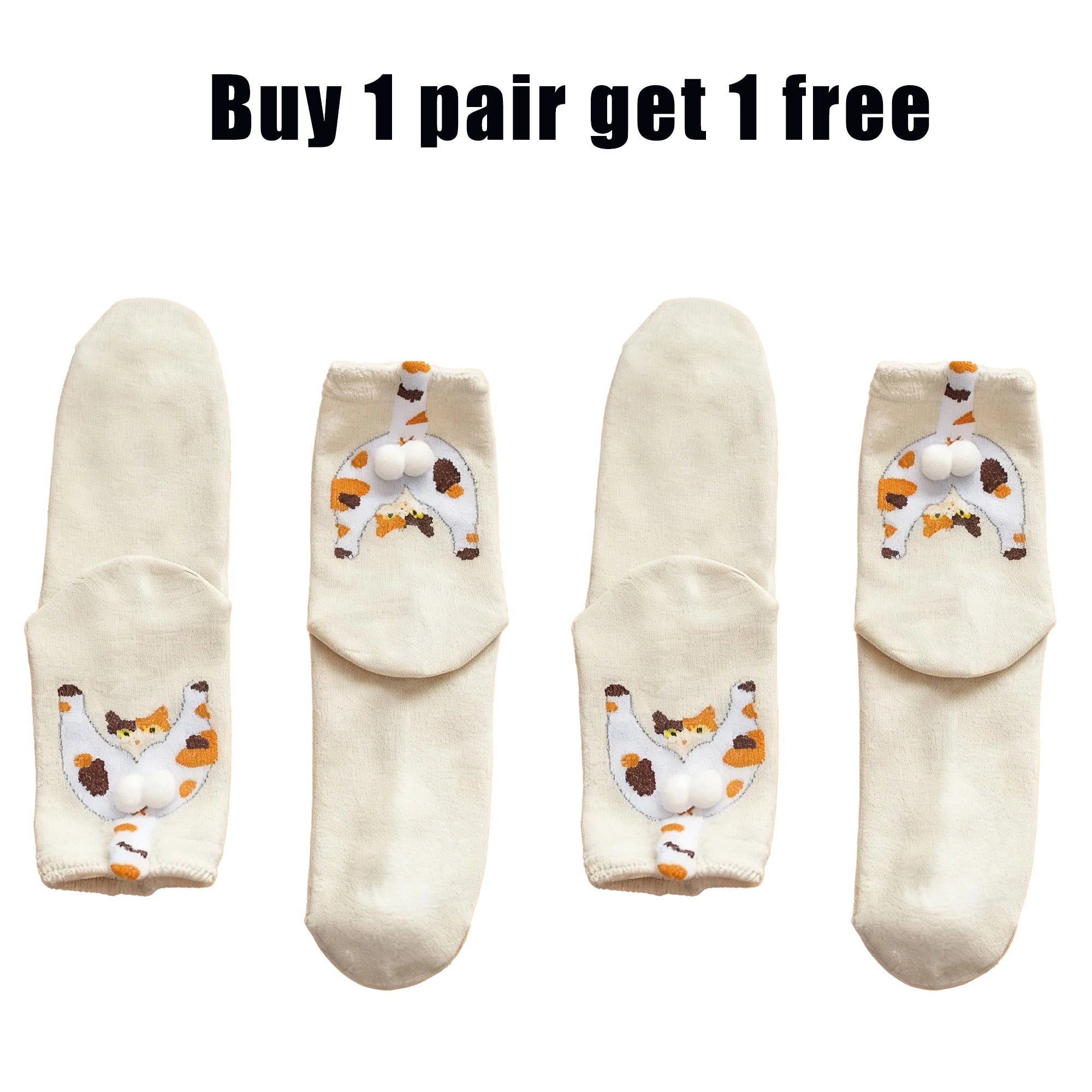 Fun and cute 3D tail animal socks