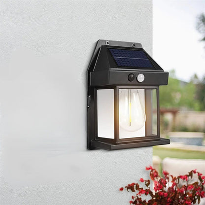 Outdoor solar induction wall light