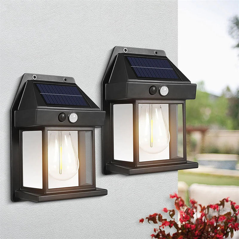 Outdoor solar induction wall light