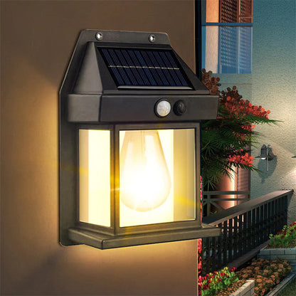 Outdoor solar induction wall light