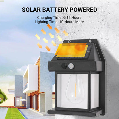 Outdoor solar induction wall light