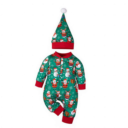 Baby Christmas Long Sleeve Onesie and Hat