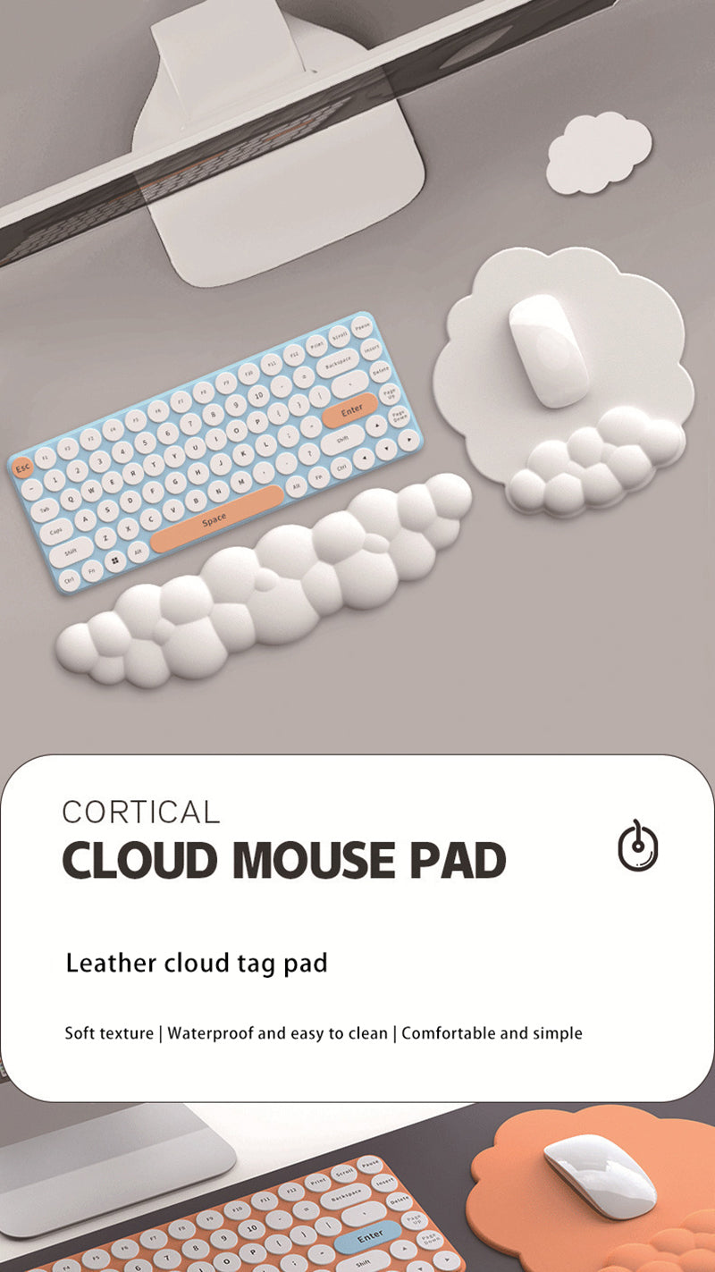 Silicone Cloud Mouse Pad Keyboard Rest Wrist Pad