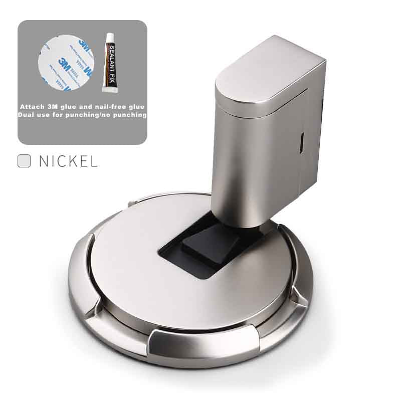 Punch-free invisible mechanical door stop