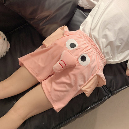 Unisex Cute Cartoon Anime Elephant Shorts