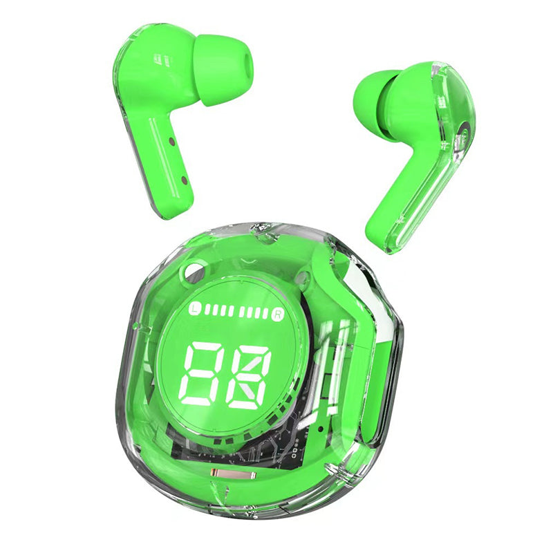 New sports Bluetooth HK6 earphones in-ear transparent digital display long battery life