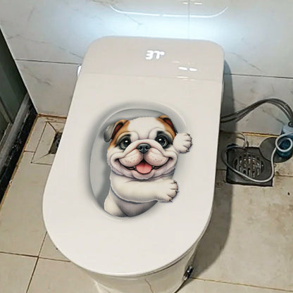 3D cat toilet sticker