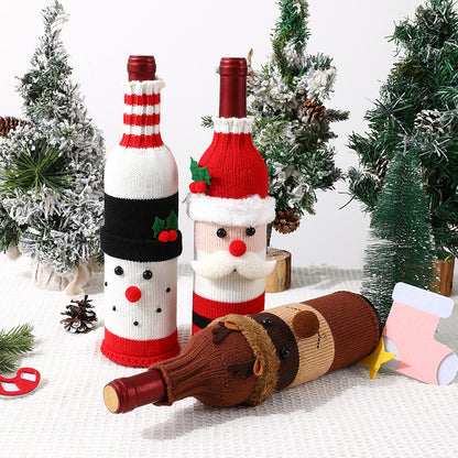 Christmas wine bottle set