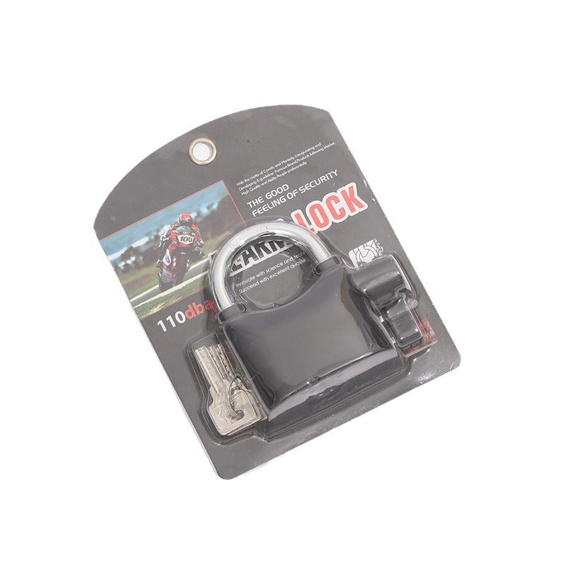 Outdoor bicycle motorcycle anti-theft alarm lock U-shaped lock