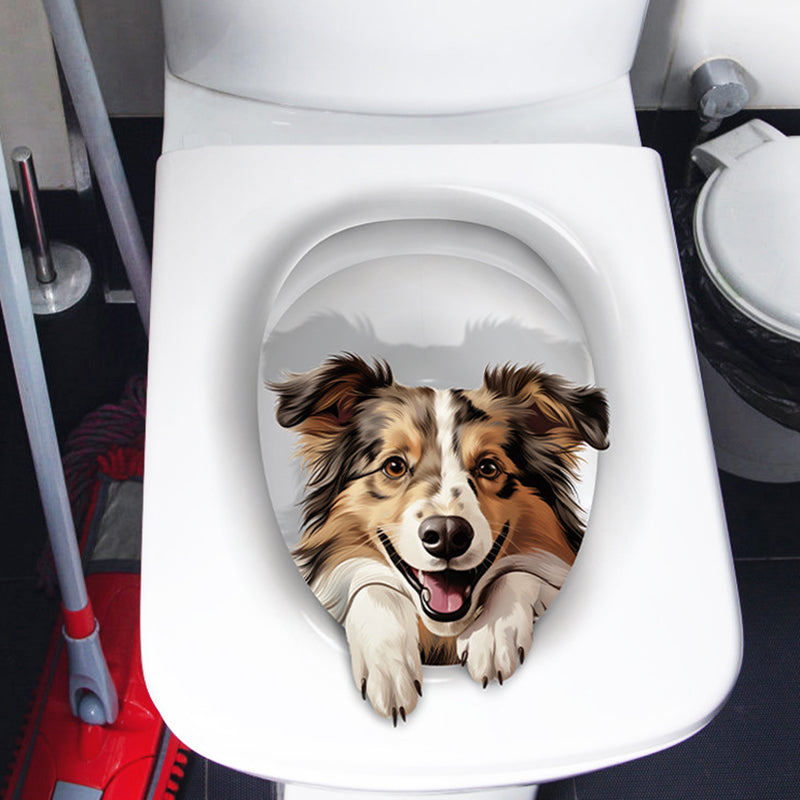 3D cat toilet sticker