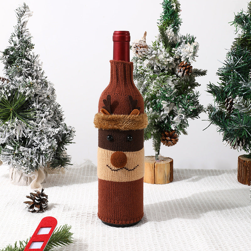 Christmas wine bottle set