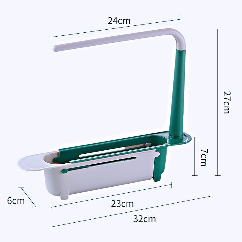 Drain rack multifunctional retractable storage rack