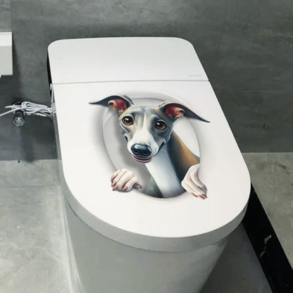 3D cat toilet sticker