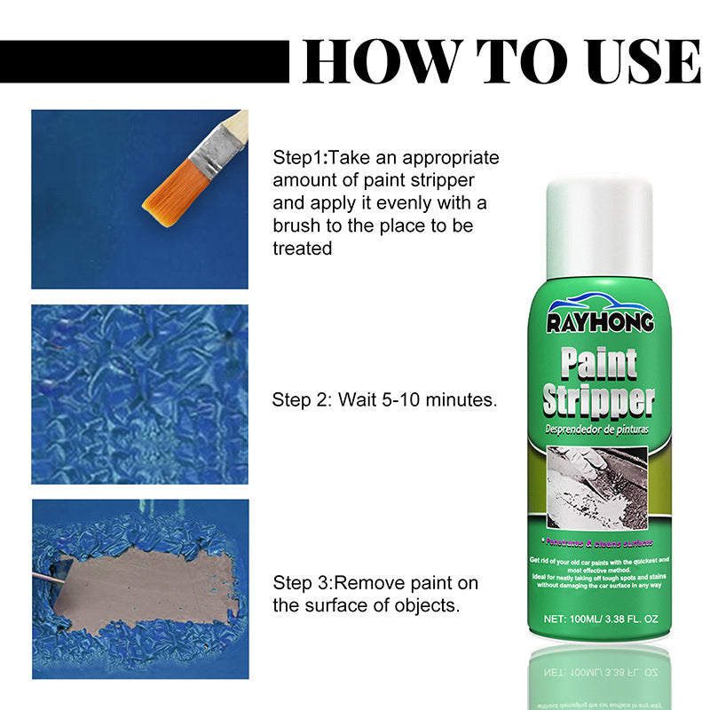 Paint remover strips paint from metal surfaces without leaving any marks