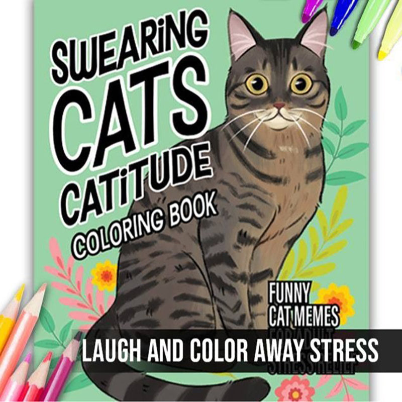 Funny Kitty Memes Coloring Book