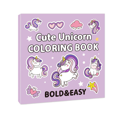 Cute unicorn coloring book