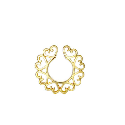 Heart shape non-hole fake nipple ring