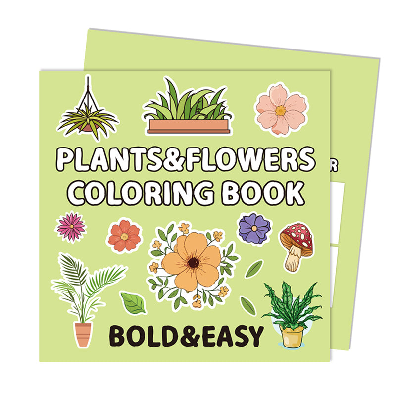 Plants and Flowers Coloring Book