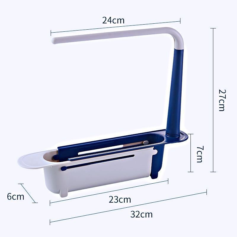 Drain rack multifunctional retractable storage rack
