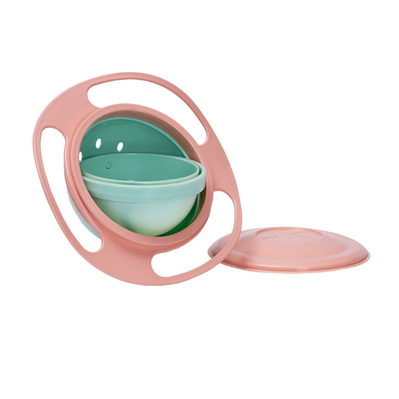 Children's bowl 360 degree rotating balance flying saucer bowl baby bowl