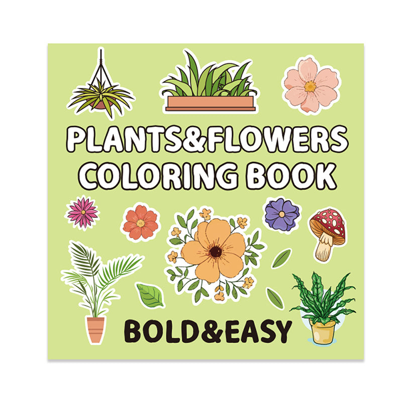 Plants and Flowers Coloring Book