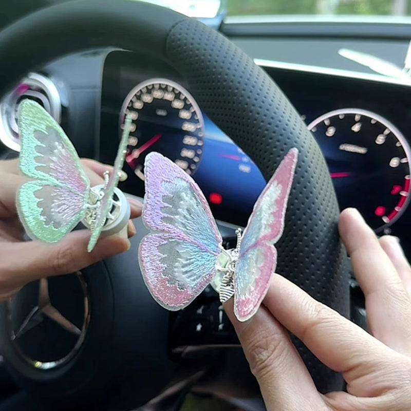 Embroidered scented butterfly decoration