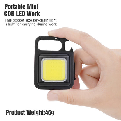 Multifunctional Outdoor Portable USB COB Work Light Inspection Light Camping Mini LED Flashlight COB Rechargeable Keychain Light