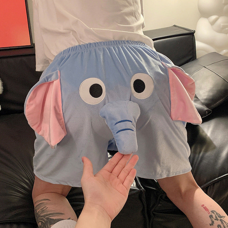 Unisex Cute Cartoon Anime Elephant Shorts