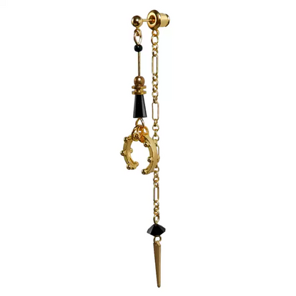 Pendulum three-dimensional long earrings