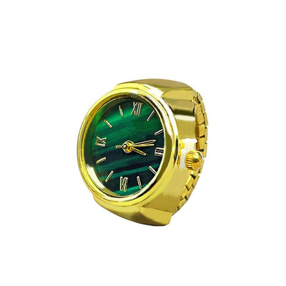 Watch Ring Two-Hand Gold-Tone Stainless Steel