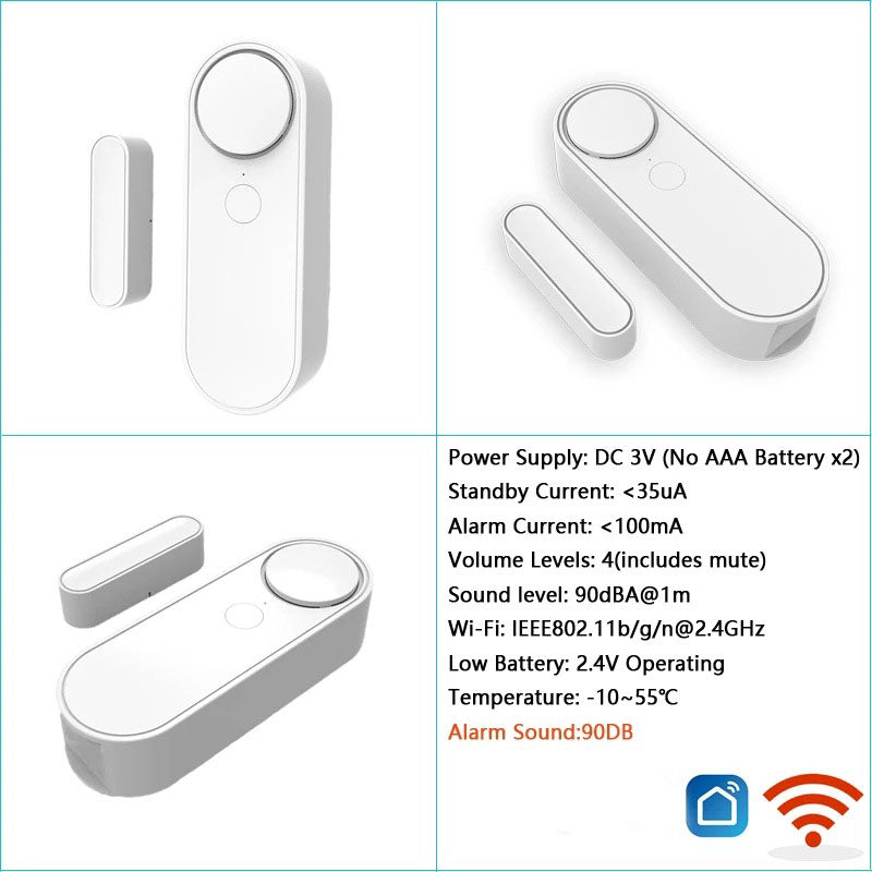 Security door and window alarm, door closing reminder, child door opening alarm