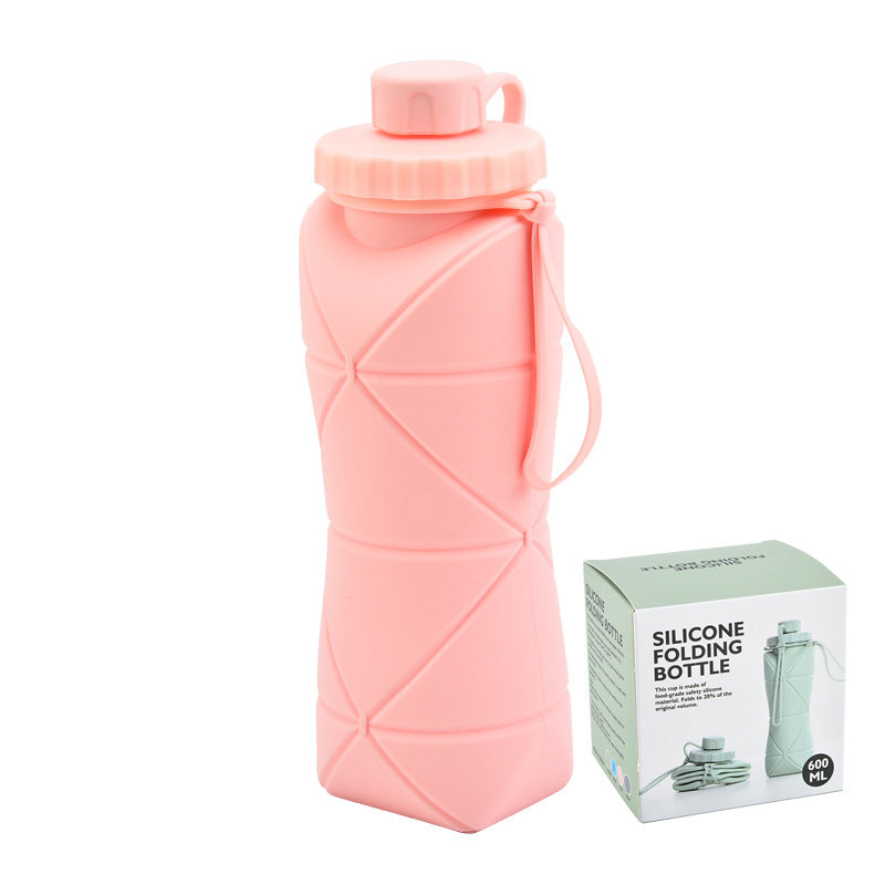 Creative silicone foldable water cup outdoor sports water bottle