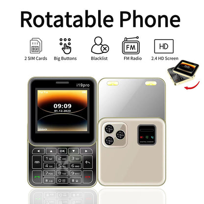 New rotating slide cover mini mobile phone high value pocket personality mobile phone