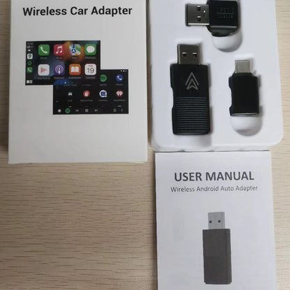 Mini version of the original car wired to Apple wireless carplay box Android AndroidAuto