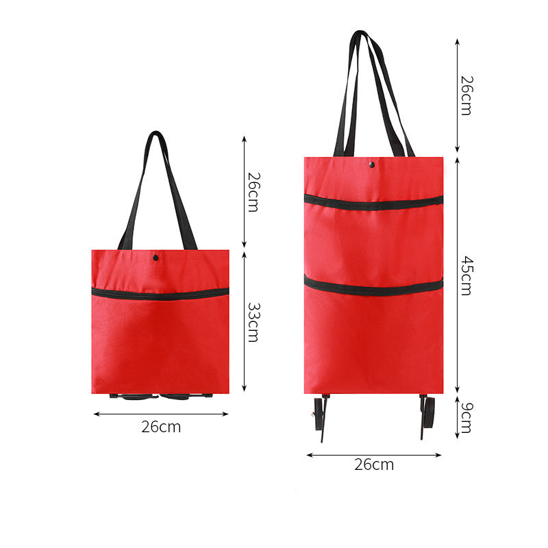 Large capacity wear-resistant shopping bag trolley