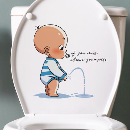 Funny face stickers for toilet seat