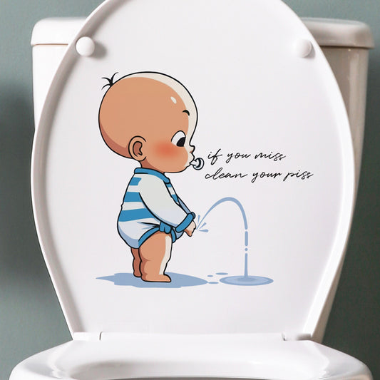 Funny face stickers for toilet seat